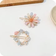 girls women kids hair accessories pearl resin acrylic hair clips rhinestone bobby pins hair slides women hairpins