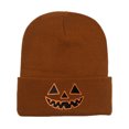 thumbnail image 4 of PureCasa Beanies Hat for Women Halloween Pumpkin Embroidered Knitted Beanie Hat Winter Thick Warm Soft Cute Hat for Halloween, 4 of 7