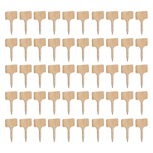 Bamboo Plant Labels, Recyclable Consistent Waterproof T Type Wooden Plant Labels For Gardens For Greenhouses