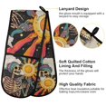 thumbnail image 2 of Yayeee Double Oven Mitt Kitchen Heat Resistant Baking 35" x7" Quilted Glove, Skeleton with Sun, 2 of 6