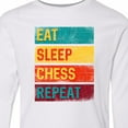 thumbnail image 4 of Inktastic Chess Player Eat Sleep Chess Repeat Long Sleeve Youth T-Shirt, 4 of 5