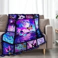 thumbnail image 2 of Butterfly Blanket for Women Girls Super Soft Cozy Purple Butterfly Fleece Throw Blanket Warm Fuzzy Plush Fantasy Butterfly Gifts for Women Flannel Gift Blankets for Kids Adults 80"x60", 2 of 6