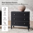 thumbnail image 3 of Tina's Home Traditional Solid Wood End Table with Charging Station & Spacious Storage Black, 3 of 7
