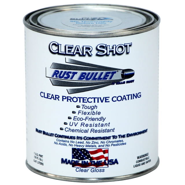Rust Bullet Clear Shot Superior Clear Coat for Automotive, Wood and