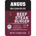 thumbnail image 4 of 85% Lean / 15% Fat Angus Ground Beef Steak Burgers, 4 Count, 1.33 lb Tray, Fresh, All Natural*, 4 of 7
