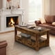 thumbnail image 1 of Mesa De Centro De Madera Rustica Elevable 2 Cajones Abatible, 1 of 6