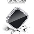 thumbnail image 4 of GHSDFBB 2-Pack Bling Cases with Screen Protector Compatible for Apple Watch 38mm for 40mm Only 42mm 44mm, Fully Paved Diamonds Protective Case for iWatch SE Series 6 5 4 3 2 1 (44mm, Silver+Clea, 4 of 7