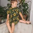 thumbnail image 4 of Fotbe Sunflowers Pijama Estampada de 2 Piezas para Niños – Ropa de Dormir de Manga Corta Cómoda para Niños y Niñas, Camiseta y Shorts de Algodón-3X-Large, 4 of 6