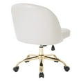 thumbnail image 2 of Layton Mid Back Office Chair in Cream White PU with Gold Finish Base, 2 of 4