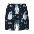 thumbnail image 4 of Lsque Mens Swim Trunks Gnome and Snowflakes Pattern - Bathing Suit Compression Liner - Beach Swim Shorts Swimwear - (S-3XL) - Stretch Quick Dry -Small, 4 of 9