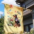 thumbnail image 3 of Doberman Pinscher Celebrates Spring and Enjoys a Happy Easter House Flag 28x40in Double Sided Doberman Dog Lover Gifts Outdoor Decor - 02001, 3 of 5