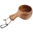thumbnail image 3 of Taza de madera para campamento diseño de cordón de taza de madera de estilo nórdico gran regalo textura Natural portátil hecho a mano para el hogar Camping senderismo ANGGREK Otros, 3 of 8