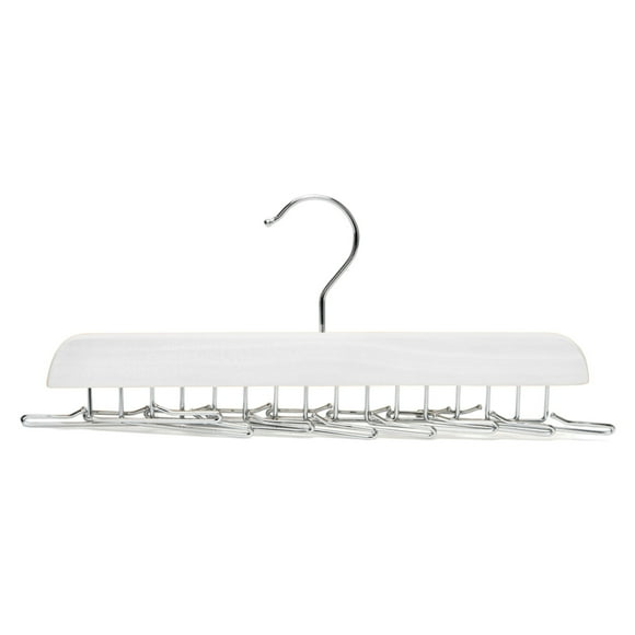 Perchero para corbatas con ganchos de metal, organizador de corbatas para hombres que ahorra espacio, percha de madera de gran capacidad para corbatas y cinturones para armario