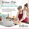 thumbnail image 2 of OUTSHINE Vintage Metal Bread Box & Kitchen Utensil Holder Set, Gray | Large Bread Box w/ Swing Up Lid | Farmhouse Bread Box & Utensil Holder for Countertop | Kitchen Decor | Housewarming Gift, 2 of 8