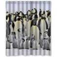 thumbnail image 1 of Cortina de ducha ABPHQTO Grupo de Pingüinos Impermeable 150x180 cm, 1 of 2