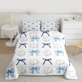 thumbnail image 2 of jejeloiu Blue Cute Bowtie Queen Comforter Set,Kids Ball Game Bedding Comforter Set For Volleyball Lover Reversible 3 Pieces, 2 of 8