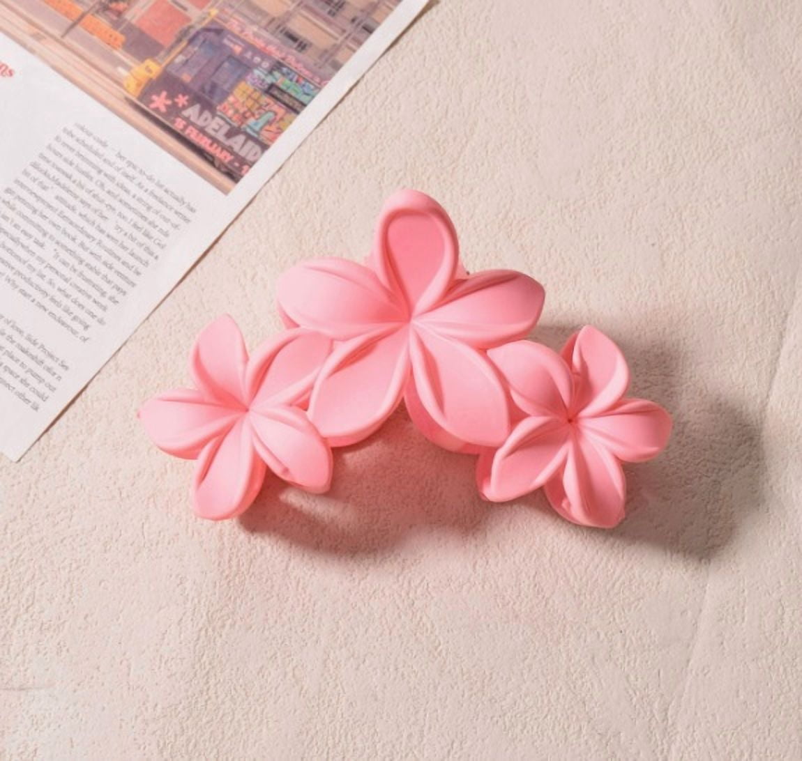 6 Pack Flower Shark Clips - Strong Grip Hair Accessories for All Hair Types, Elegant Design for Everyday Use, Perfect for Work and Dates