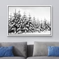 thumbnail image 2 of wall26 Framed Canvas Print Wall Art Snow Covered Trees in The Winter Forest Floral Nature Photography Realism Expressive Dark Black and White for Living Room, Bedroom, Office - 16"x24" Whit, 2 of 5