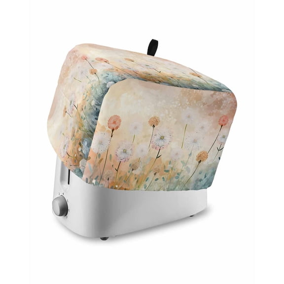 Fsddascl Spring Floral Toaster Cover 2 Slice, Small Kitchen Appliance Covers, Farmhouse Botanical Vintage Flowers Toaster Oven Cover with Loop, Bread Machine Cover Polyester Dust Cover Protection