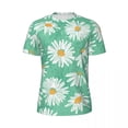 thumbnail image 4 of T Shirt For Men White Daisies Gym T-Shirt Summer Flowers Print Art Fun Harajuku Tee Shirt For Male P, 4 of 7