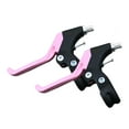 thumbnail image 2 of 2 piezas de manija de freno de aleación de aluminio para bicicleta infantil de 12 a 20 pulgadas para niños de 5 a 12 años, accesorios resistentes Negro y rosa, 2 of 8
