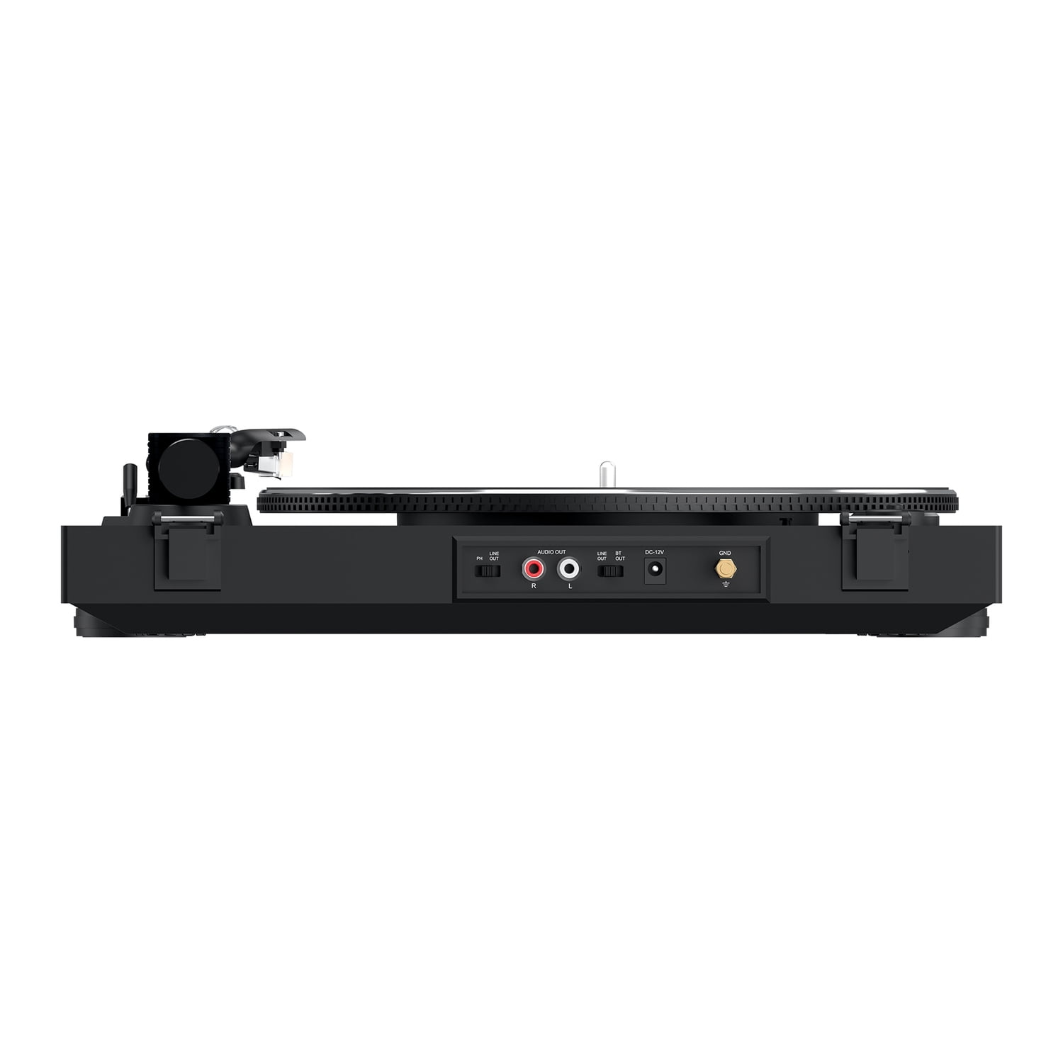 Mixx Analog 5 2-Speed Belt-Drive Manual Vinyl Record Player with Bluetooth, RCA and Line Outputs, Premium Cartridges, and 45-RPM Adapter