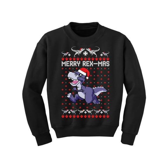 Awkward Styles Christmas Sweater for Boys Girls Kids Youth Merry Rexmas Xmas Sweatshirt
