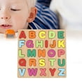 LIZEALUCKY Wooden Numbers Alphabet Matching Building Block Toy Toddler ...