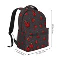 thumbnail image 2 of Fotbe Red Ladybugs On Dark Background Mochila Casual con Estampado para Escuela, Viajes y Actividades al Aire Libre - Duradera, Ligera y Cómoda, 2 of 5