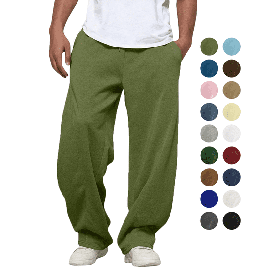 Mens Sweatpants Athletic with Pockets Joggers Drawstring Elastic Waist for Men Straight Leg Lounge Pants Running Gym Casual