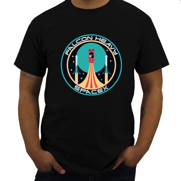 Camiseta de algodón para hombre camisa de marca de verano con parche de Heavy Falcon Space X Elon Musk Spacex Unisex