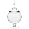 Allstate Floral 19" Glass Pedestal Globe Dish with Removable Lid - Clear