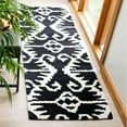 thumbnail image 3 of SAFAVIEH Wyndham Dzvonko Southwestern Wool Area Rug, Black/Ivory, 8' x 10', 3 of 10