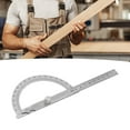 thumbnail image 1 of Stainless Steel Protractor, 2 in 1 0-180 Degree Angle Protractor Angle Finder  Arm Measuring Ruler, Adjustable Protractor Ruler General Measuring Tool for Woodworking, 1 of 7