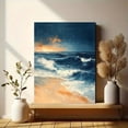 thumbnail image 6 of Qisvanset 12x16 Inch Framed Canvas Wall Art Peace Be Still Subtle Modern Coastal Biblical Scripture Wall Art, 6 of 8