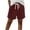 #31Wine, variant on Byworldtasic Women's Elastic Waist Knee Length Bermuda Shorts with Drawstring Comfort-Fit Casual Shorts