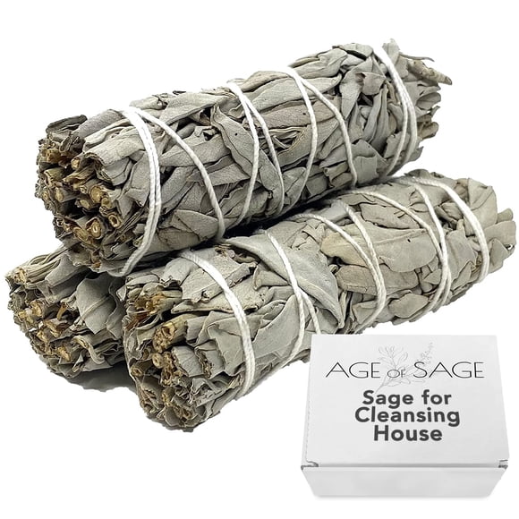 Smudge Sticks Age of Sage White Sage, 10 cm, paquete de 3