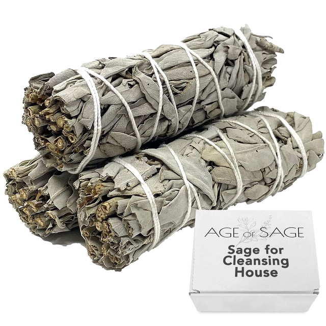 Smudge Sticks Age of Sage White Sage, 10 cm, paquete de 3