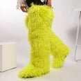 thumbnail image 3 of 72cm Women's Winter Solid Color Fluffy Faux Mongolian Over-the-Knee Snow Boots Girls's Outdoor Plush Warm Furry Long Boots Big Size, 3 of 3