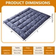 thumbnail image 3 of LUVCMFT Quilted Fitted Mattress Pad, Thick Mattress Topper, Breathable Fluffy Mattress Cover Padded, Mattress Protector with Overfilled Down Filling, Triangles, King Size, 3 of 8