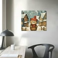 thumbnail image 4 of Nawypu  Bear in Snowy Winter Village Canvas Wall Art, 4 of 5