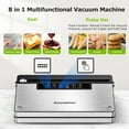 thumbnail image 4 of Bonsenkitchen Vacuum Sealer, Stainless Steel Food Sealer with Built-in Cutter and Bag Storage, include 1 Roll Bag & 99 Vacuum Bags, 4 of 10