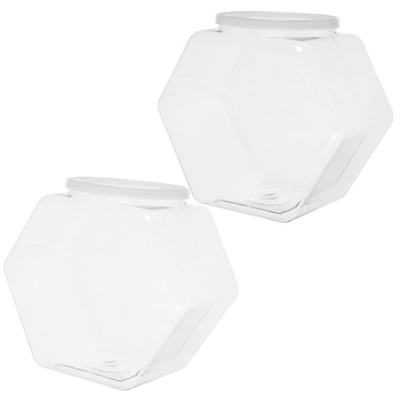 STOBOK 2Pcs Transparent Plastic Fish Bowls for Centerpieces Small Desktop Aquarium Decor