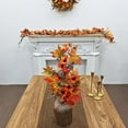 thumbnail image 4 of HEXBOOYOO Faux Flowers Autumn Door and Table Bouquet Set Faux Maple Leaves Chrysanthemums Pumpkins & Wheat (2 Pieces) - 2025 New Arrival🔥, 4 of 5