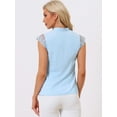 thumbnail image 3 of DARING DIVA Women's V Neck Sleeveless Basic Blouse Top S Sky Blue, 3 of 6
