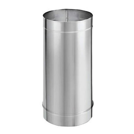 

ZJINJIN DuraBlack 6DBK-48SS x 6 Inch Stainless Steel Single Wall Stove Pipe