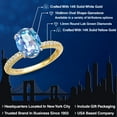 thumbnail image 2 of Gem Stone King 14K Two Tone Gold Millennium Blue Mystic Quartz and Lab Grown Diamond Engagement Ring for Women | 3.16 Cttw | Oval 10X8MM | Gemstone Birthstone | Size 8, 2 of 6