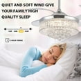 thumbnail image 3 of EAYSG 42” Silver Modern LED Ceiling Fan with Remote Control and Timer, 3 of 7