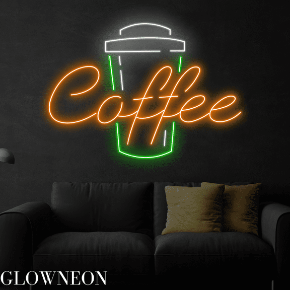 Glowneon Coffee Neon Sign, Coffee Led Sign, Coffee Shop Led Light