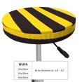 thumbnail image 4 of Honeii Bee Stripe Bar Stool Covers – Perfect Fit for 12" to 14" Round Stools, Crease-Resistant, Stretchy, Washable & Dustproof Seat Slipcovers-14 inch, 4 of 7